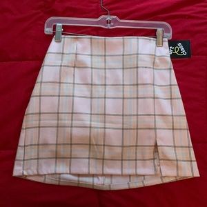 XS Pink Short Skirt with slit
